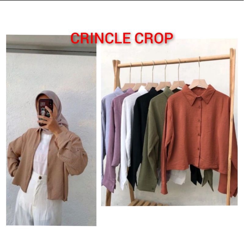 KEMEJA CROP/KEMEJA CRINCLE/HANIN CROP