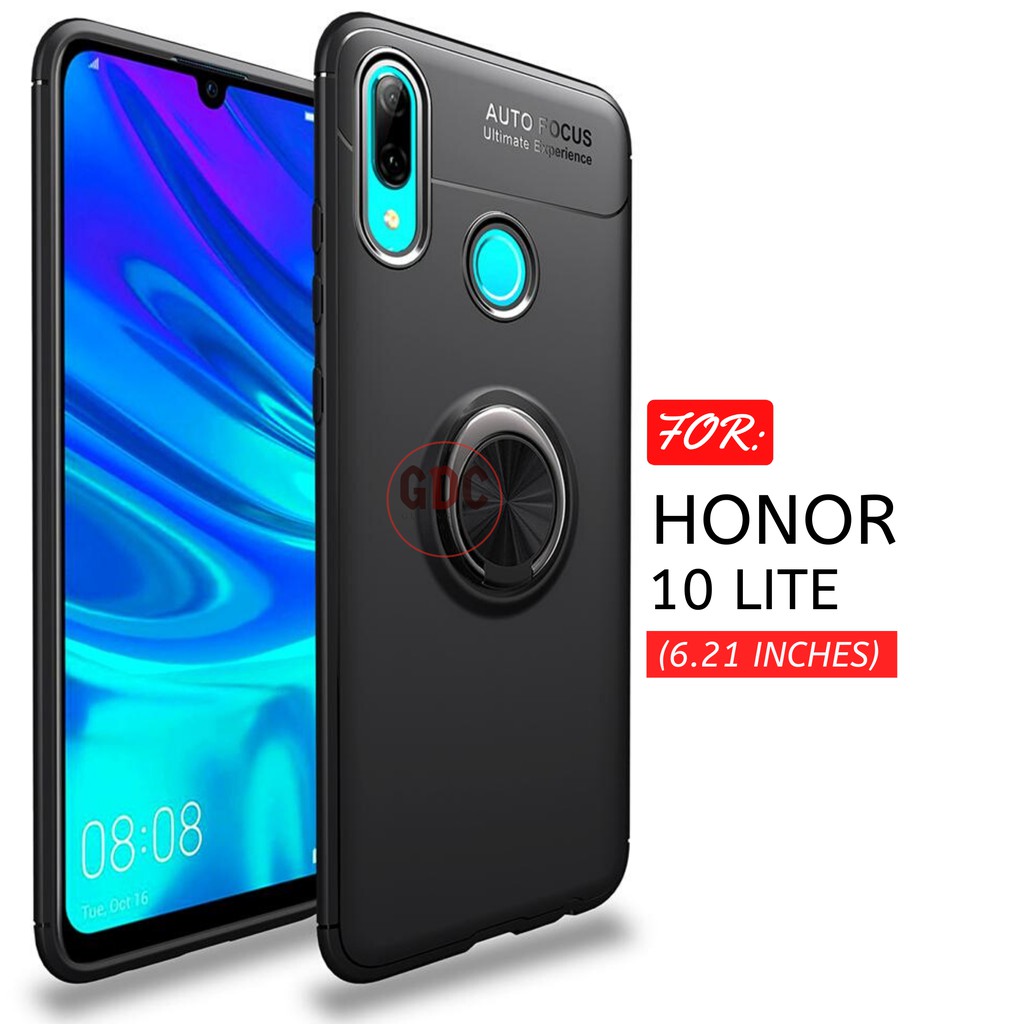 Case Autofocus Invisible Iring TPU Soft Case 360 Rotation for Honor 10 Lite (6.21 inches)