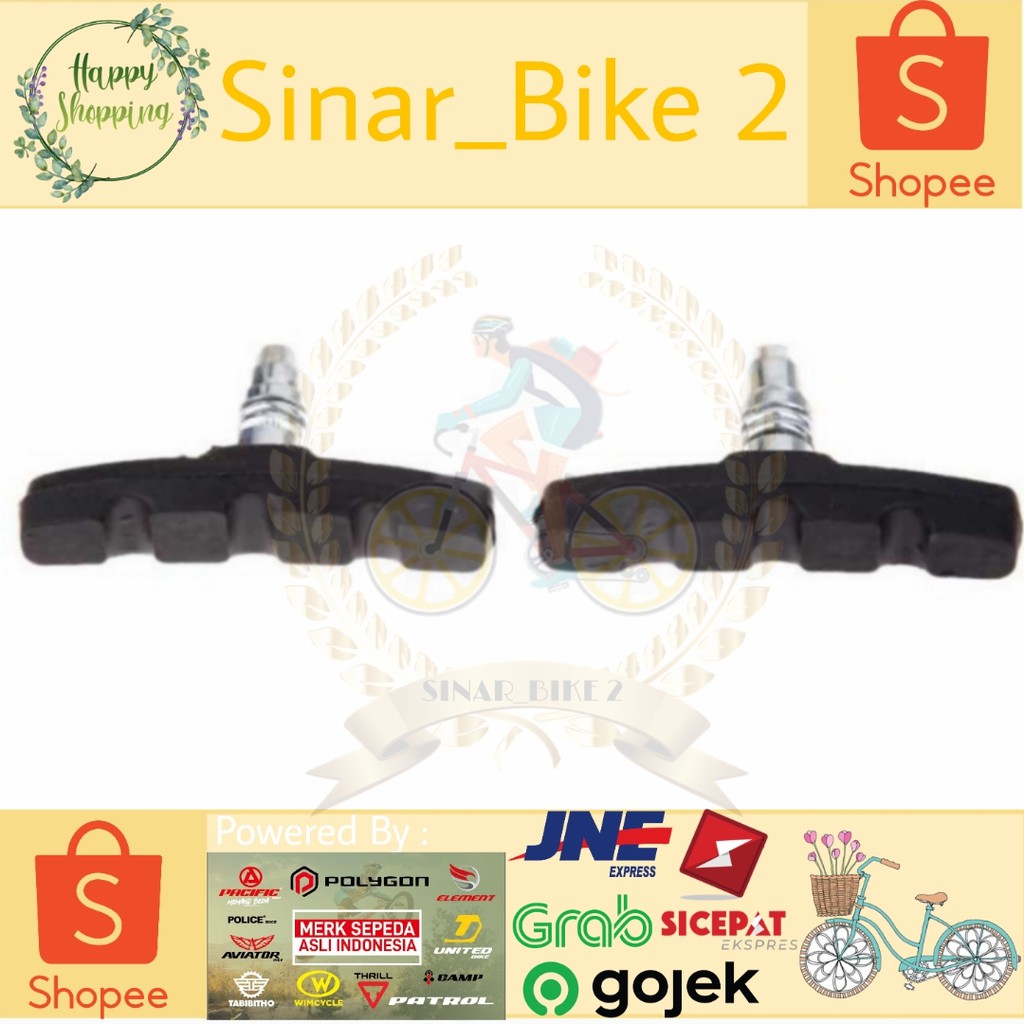 Kampas Rem Sepeda Gunung Mtb Tipe Karet 70mm 1Pcs - B39