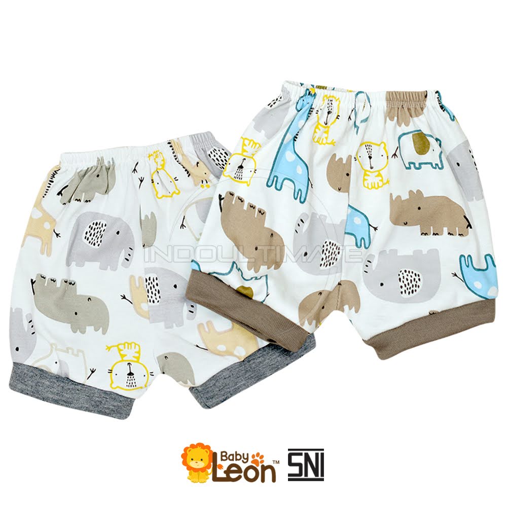 1Pcs Celana Pendek Bayi (0-3 Bulan) ZOO SERIES BABY LEON DS-117 Celana Diaper Bayi Baru Lahir Celana Anak Bayi Celana Pop Bayi Celana Bayi Harian Celana Motif Bayi