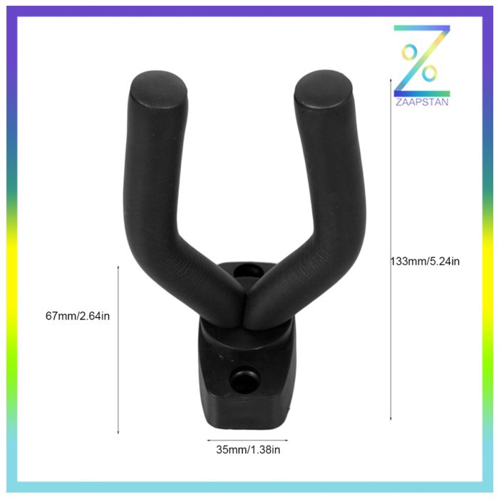 Bracket Hook Gantungan Dinding Gitar - HK00433 - Black