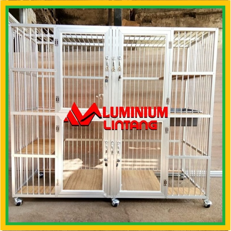Kandang Kucing Aluminium 4kamar Minimalis murah