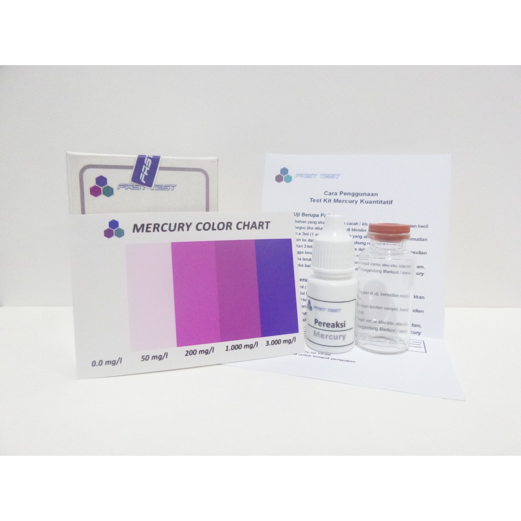 Test Kit Merkuri Kuantitatif / Mercury Testkit Kuantitatif 50 test