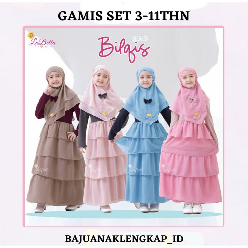 [ BILQIS ] By LABELLA GAMIS BILQIS RUFLE CANTIK DRESS BERTUMPUK BERGO CERUTTY LABELLA TERBARU NARABE