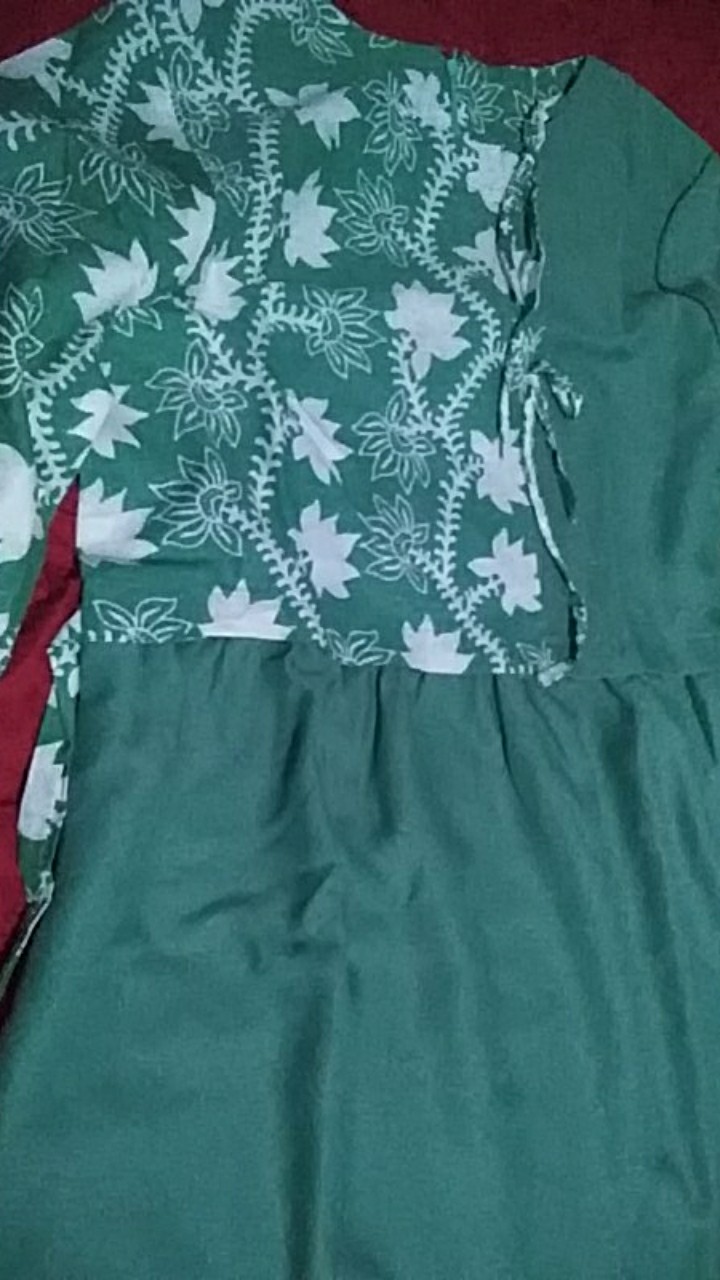 Tey-17 Batik Wanita Asj Sa Hrb026 Kenongo Kemeja Tosca Pendek