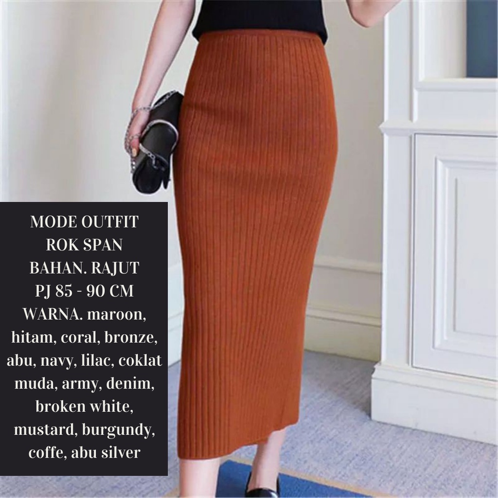 Rok Panjang Wanita Korea Korean Style Kekinian Fashion Muslim Import Murah Dewasa Terbaru Motif