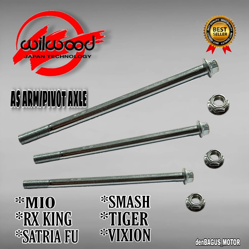 AS ARM/PIVOT AXLE MIO/RX KING/SATRIA FU/SMASH/TIGER/VIXION WILWOOD