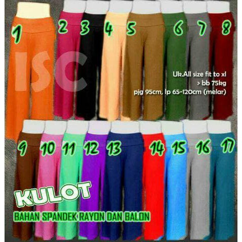 Grab It Fast Celana Kain Wanita Pinggang Karet E20D3 Kulot Kaos Super Jumbo  H42C4  Celana Kulot Po