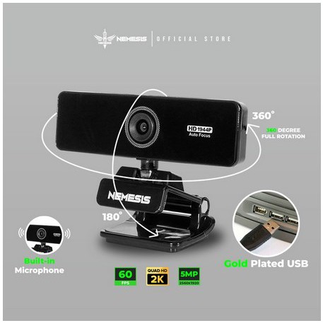 ITSTORE NYK NEMESIS A96 / A 96 SEVERUS Quad HD Webcam With 60FPS 2K 5MP Original a-96 Auto Focus