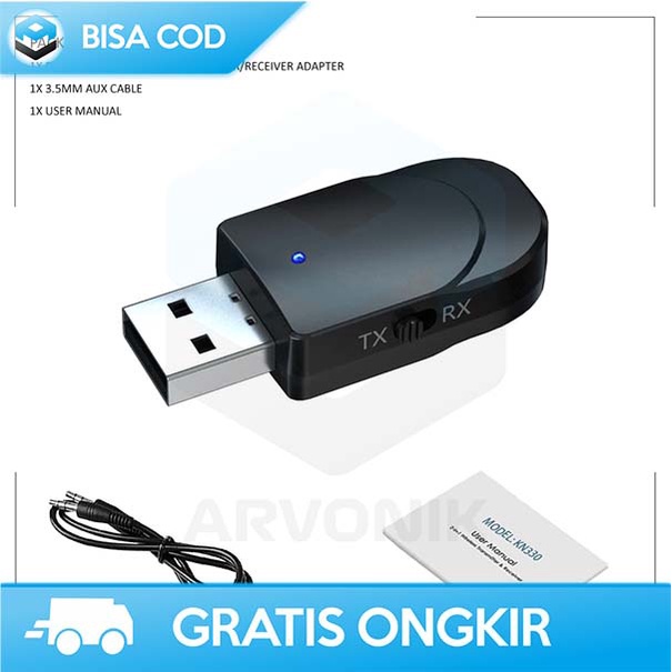 BLUETOOTH 5.0 WIRELESS AUDIO RECEIVER TRANSMITTER VIKEFON KN330 ORI