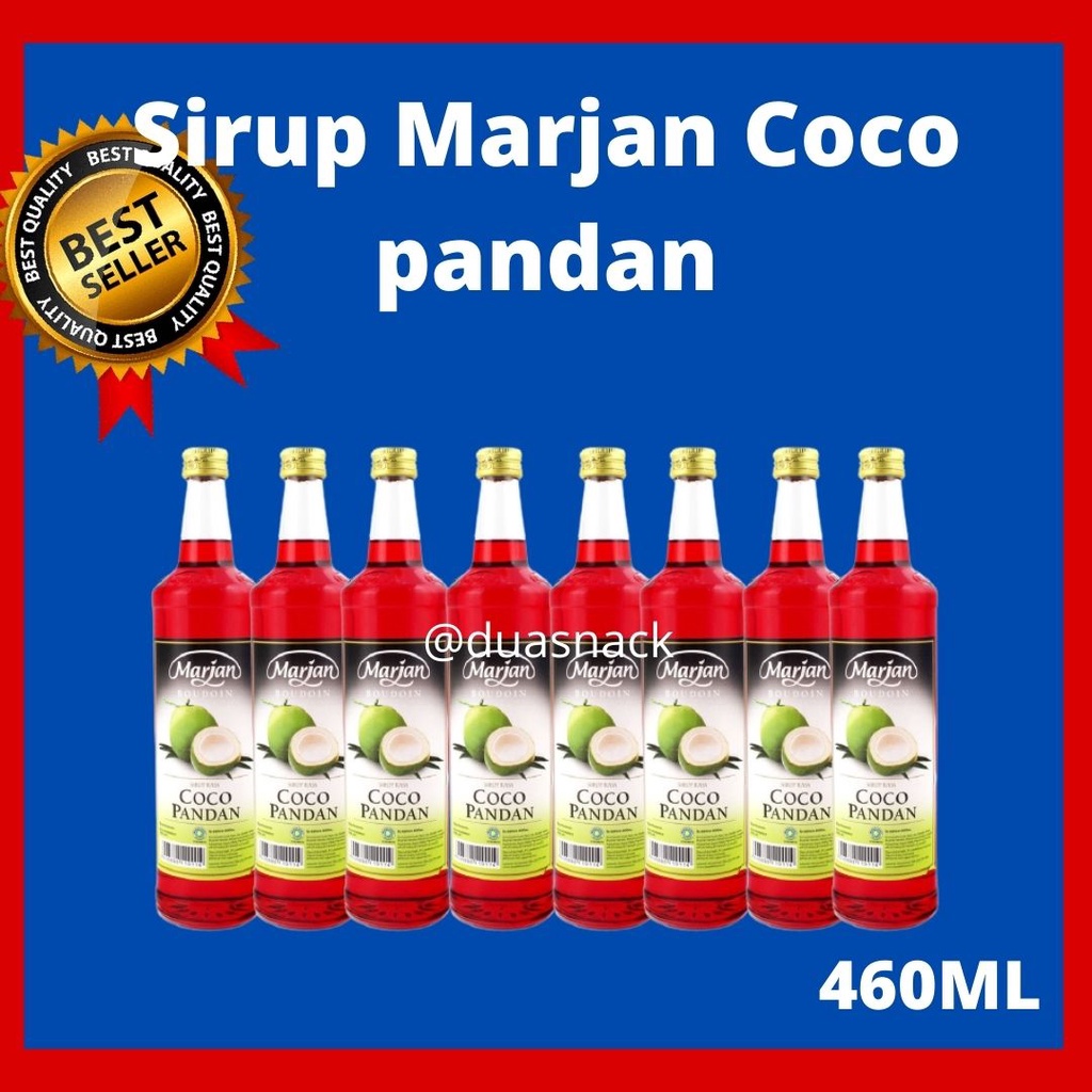 Sirup Marjan Cocopandan 460ML 1 Dus isi 12 Botol Asli Enak Manis Edisi Puasa dan Lebaran