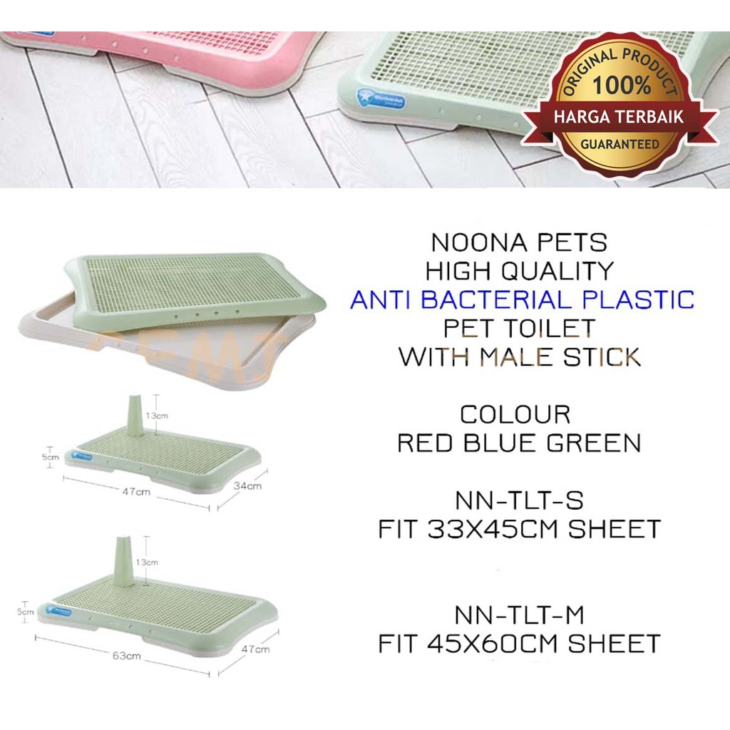 PET TOILET NOONA TRAY ANJING SIZE M - Toilet Anjing Kucing Hewan