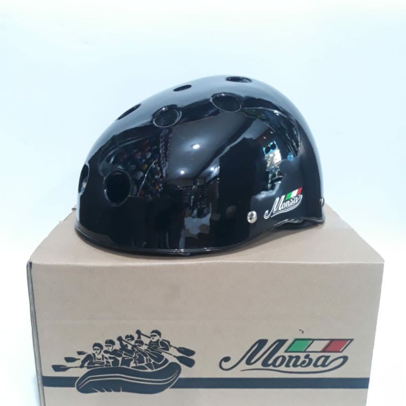 Helm Sepeda Monsa monza Hitam Gloss