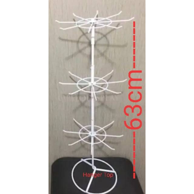 Gantungan Rak Putar /Display Aksesoris Matahari Putar 3 Susun  Kecil /Display Aksesoris Sebaguna Put