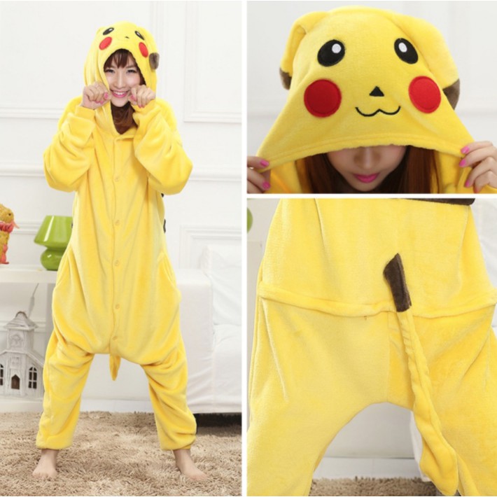 ONESIE PIYAMA KOSTUM DEWASA - KARAKTER 1 PIKACHU TOTORO PANDA dll