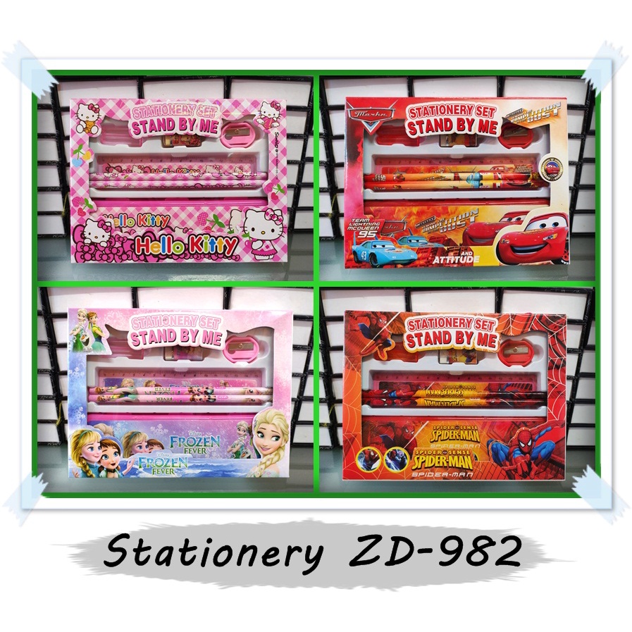 

Stationary Set Tempat Pensil Rautan 5 in 1 - ZD-982 Spiderman McQueen Frozen Termurah