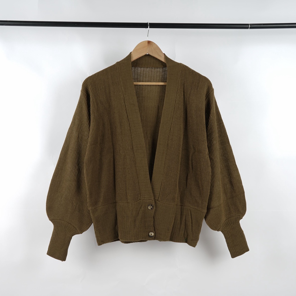 OUTER RAJUT BUTTON OVERSIZE CARDIGAN