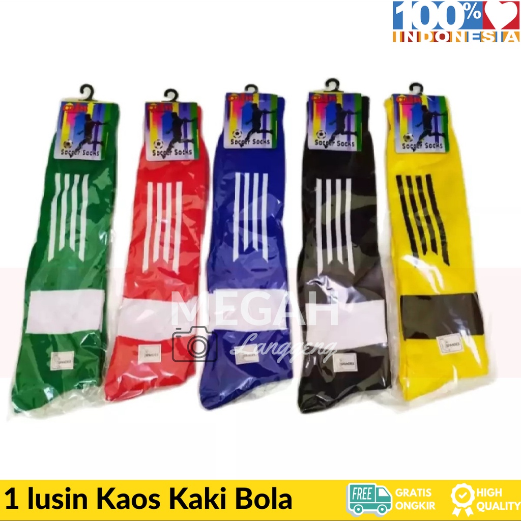 12 PASANG KAOS KAKI SEPAK BOLA - KAOS KAKI PANJANG SEPAK BOLA / GROSIR KAOS KAKI BOLA FUTSAL/ KAOS KAKI BOLA PANJANG - KAOS KAKI PRIA PANJANG /KAOS KAKI BOLA DEWASA /KAOS KAKI FUTSAL /KAOS KAKI ORIGINAL /KAOS KAKI TEBAL PANJANG /KAOS KAKI OLAH RAGA PRIA