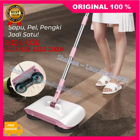 [BISA COD] Sapu Otomatis 3in1 Otomatis Tanpa Listrik Sapu Pel Pengki Jadi Satu  100% ASLI
