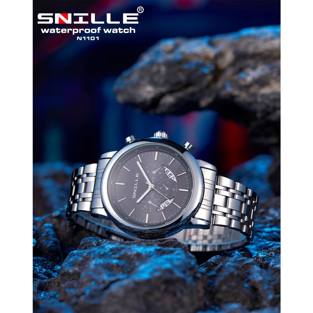 JAM TANGAN PRIA SNILLE ORIGINAL ANTI AIR RANTAI FASHION WATERPROOF