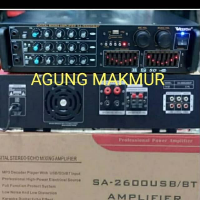 Amplifier WESTON SA-2600USB/BT AMPLIFIER KARAOKE Digital Stereo Echo
