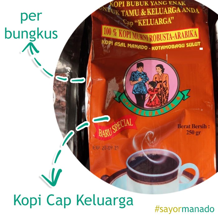 

Kopi Kotamobagu - Cap Keluarga (Kopi Khas Manado, Sulawesi Utara)