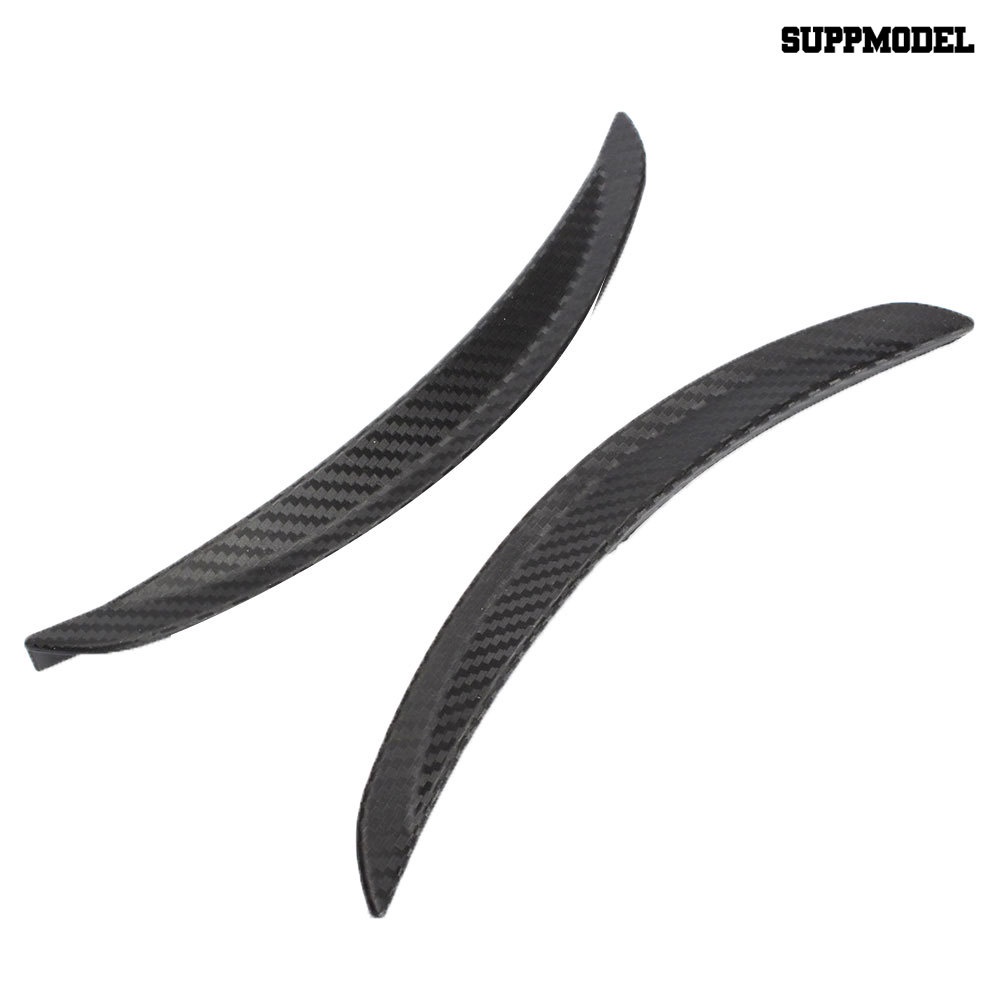 2 Pcs Strip Karet Pelindung Fender Mobil Bahan Serat Karbon Ukuran 24.5cm