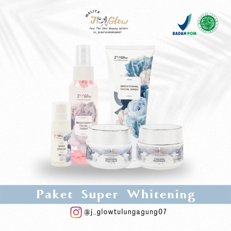 JGLOW SUPER WHITENING / paket whitenIng /skincare bpom / jglow aman