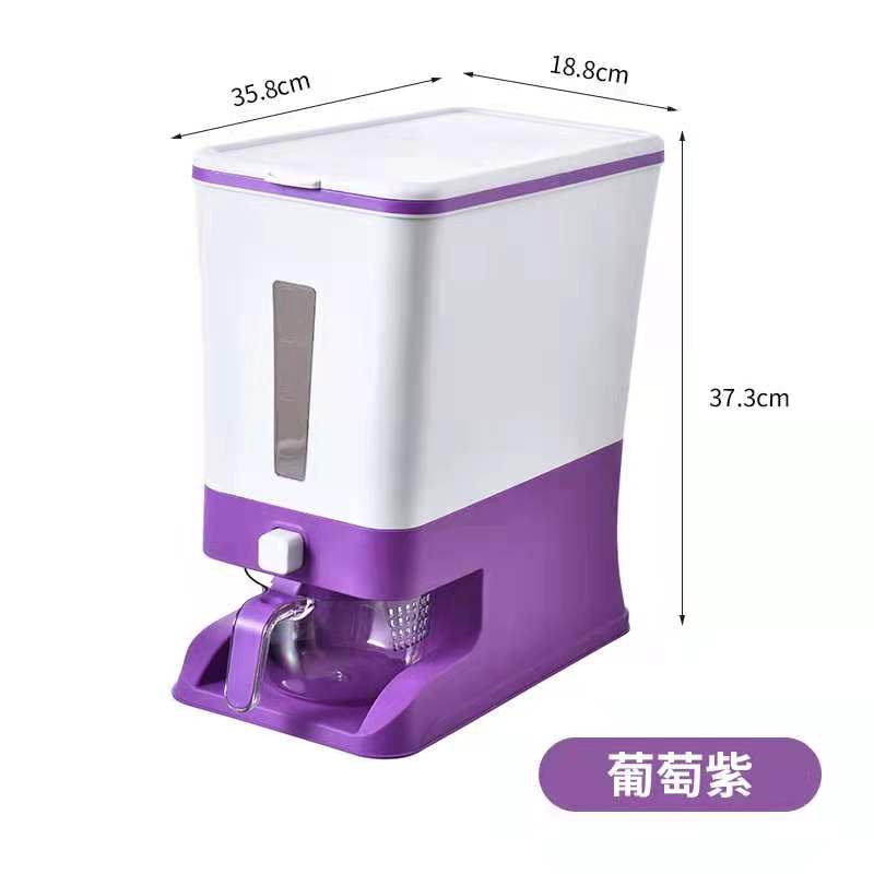 (4KG) SHENAR DISPENSER BERAS 12KG / RICE BOX / TEMPAT PENYIMPANAN BERAS OTOMATIS DENGAN WADAH PENGERING BERAS