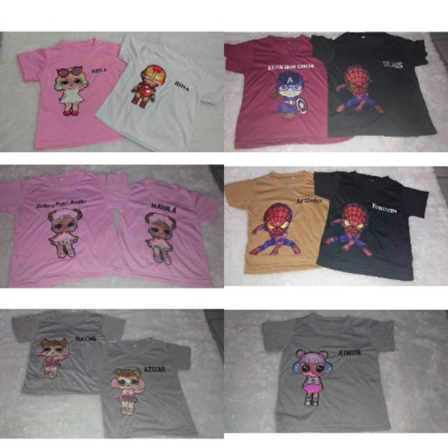 Baju led + nama
