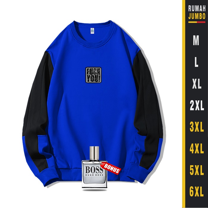 Sweater Oversize Pria Sweter pria Jaket Switer Pria Big Size FU***CK YOU