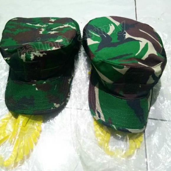 Spesial Harga -Topi pet pdl tni asli jatah malvinas, nkri, pdh