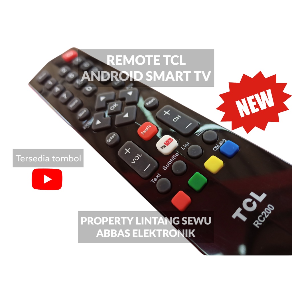 REMOTE REMOT KONTROL SMART TV TCL RC200