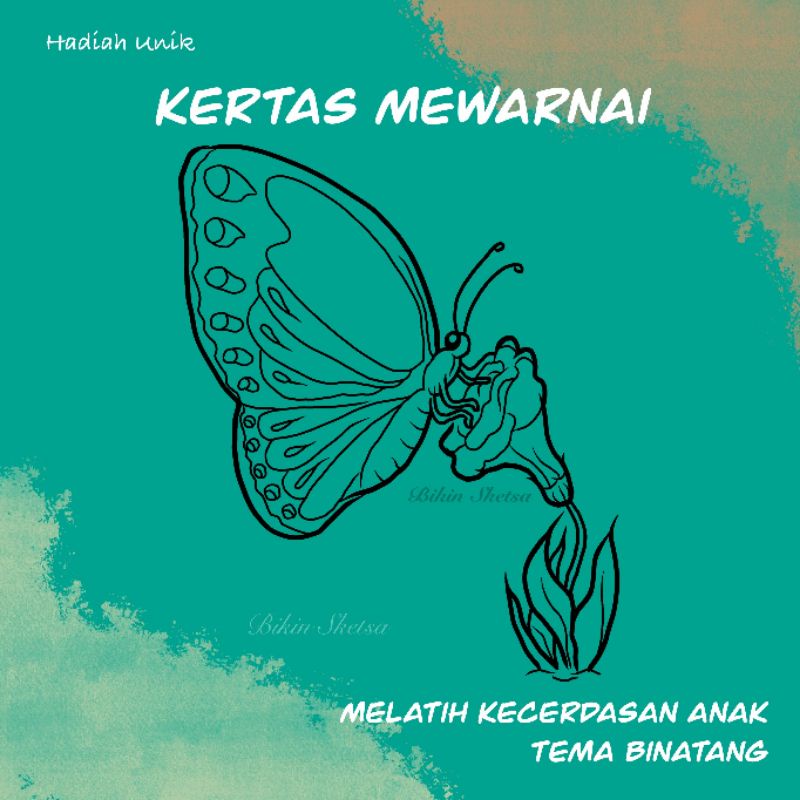 Kertas Gambar Mewarnai Tema Binatang