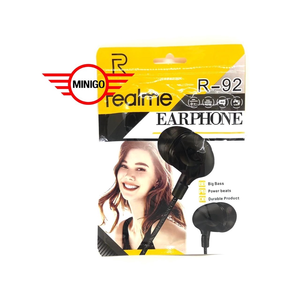 PROMO HANDSFREE REALME BUDS R40 ORIGINAL SOUND R-40 /R20/R38/R92EARPHONE STEREO IN EAR HEADSET