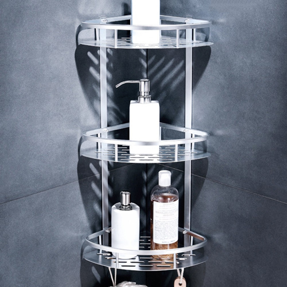 1 2 3 Layer Bathroom Corner Shampoo Shower Storage Holder Shelves Rack Organizer Shopee Indonesia