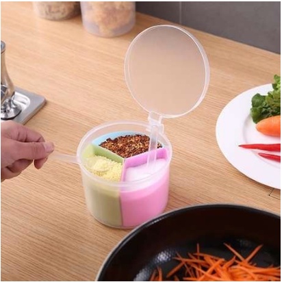 Kotak Bumbu Sekat 3in1 / Tempat Bumbu Serbaguna 3 in 1 Wadah Dapur Kitchen