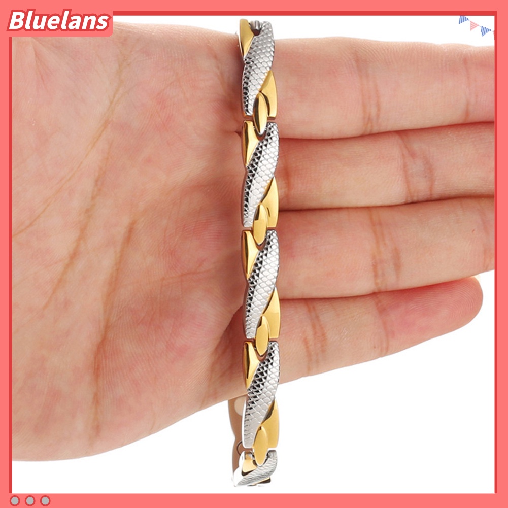 Bluelans Gelang Terapi Penyembuhan Energi Magnetik Model Putar Untuk Unisex