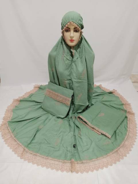 Mukena PutusanBordir Daun Renda