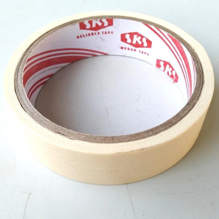 

Terlaris Masking Tape Sks1"/Lakban Kertas Panjang 22Mtr Harga Bersahabat