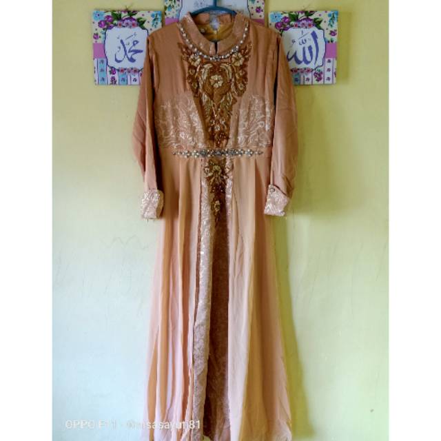 Gaun muslim gamis muslim preloved 1x