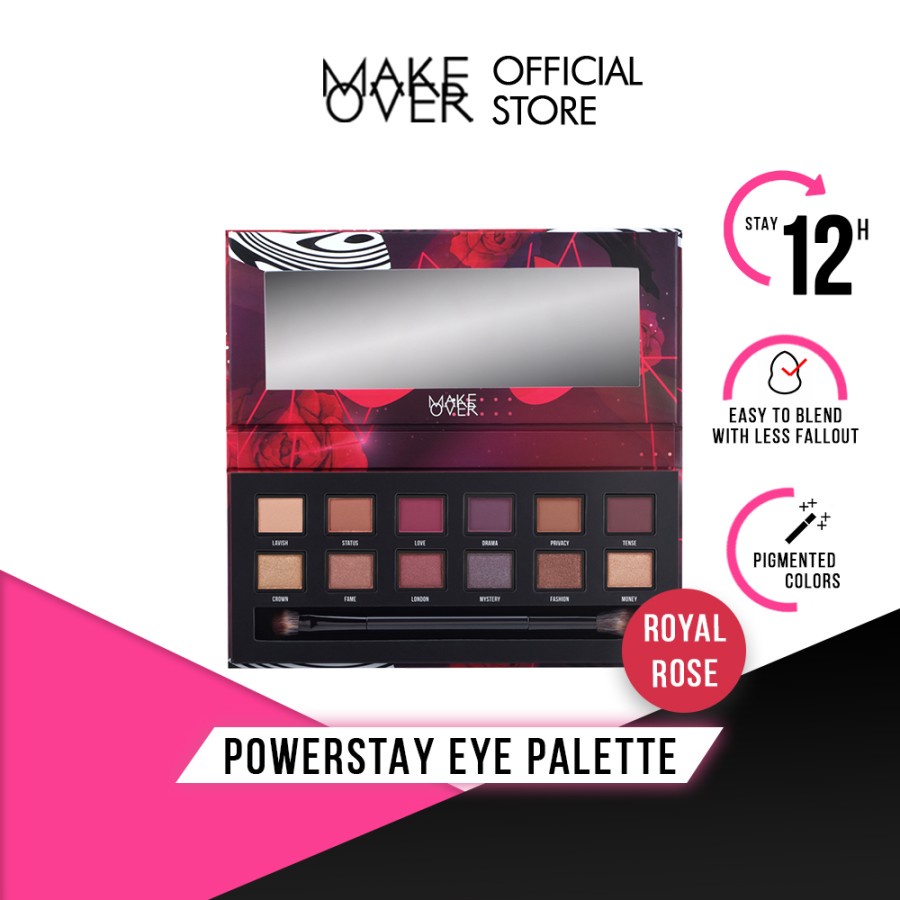 MAKE OVER Powerstay Eye Palette 12 x 0.4 g - Eye Shadow Palette