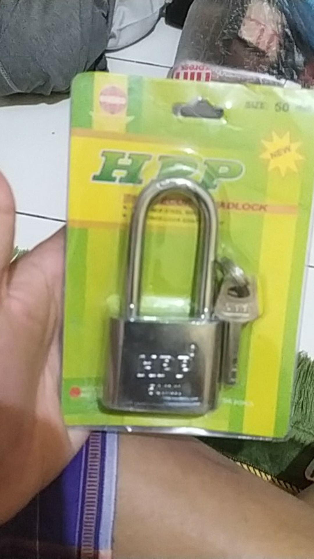 Gembok Putih 50 Mm Leher Panjang Hpp Murah