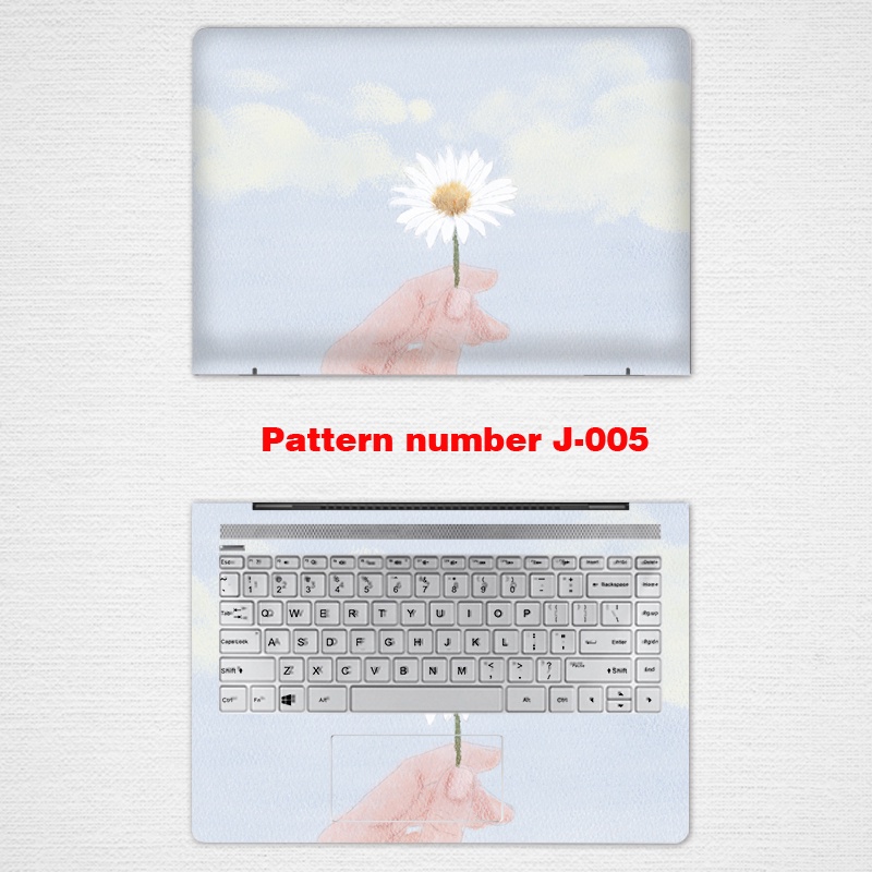 DAISY Floral Computer Stickers Computer Laptop Skin Vinyl 2 Sides Laptop Skin for 11/12/13/14/15/17 Inch Universal Lenovo Ideapad14 / 15s Xiaoxin Pro16 Computer Sticker Air15 S415 S435 S410p Notebook Film S405 S400 G50 Y50-70 Shell Protective Film