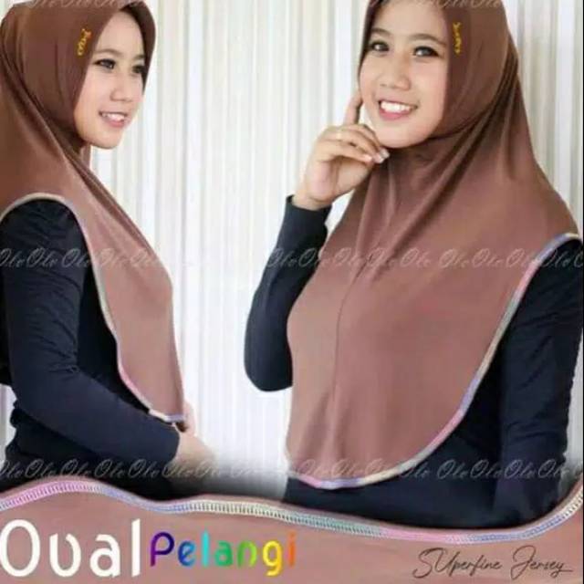 DOA IBU oval kerudung instan moca