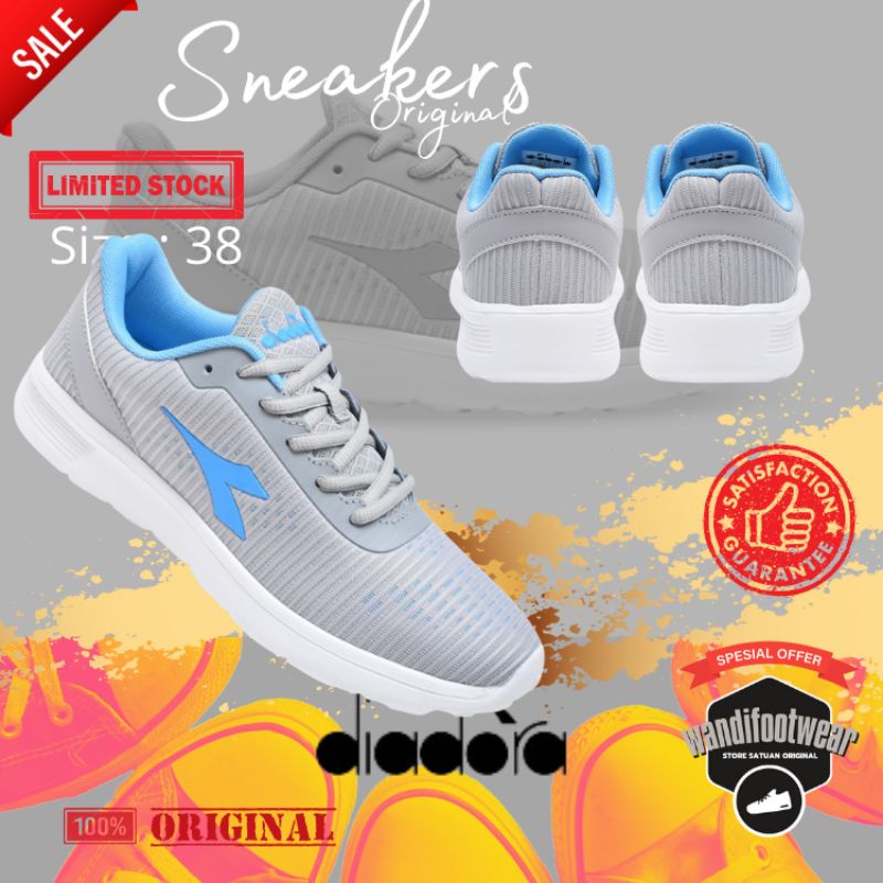 Sale Diadora ALGUERO Women's Sneakers Shoes - GREY/BLUE size 38 Original