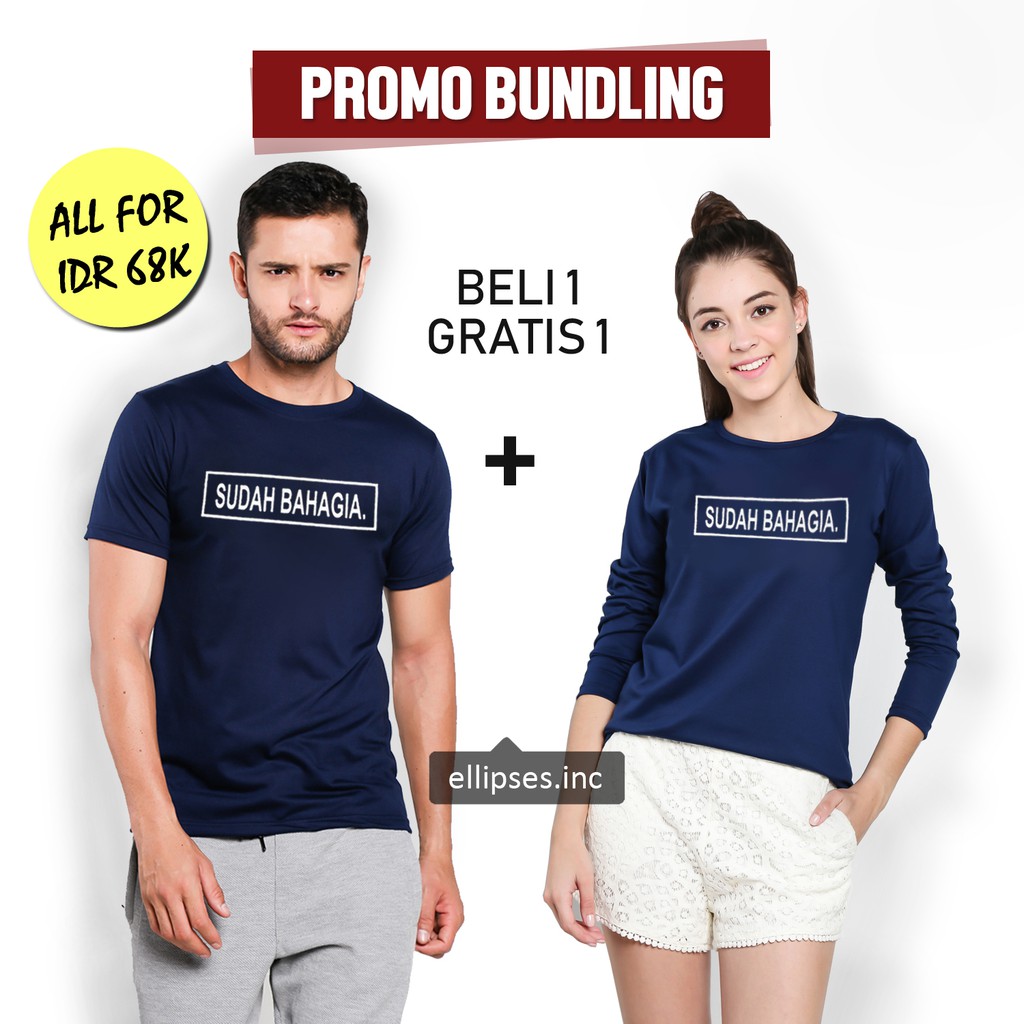 Kaos Couple Wanita Lengan Panjang Sudah Bahagia Ellipses Inc T Shirt Tumblr Tee Shopee Indonesia