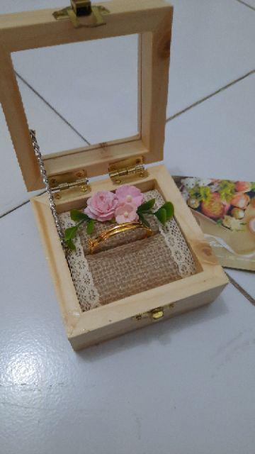 Kotak Cincin Kayu . Kotak Mahar . Ring Bearer . Kotak Cincin Terrarium . Mahar . Seserahan