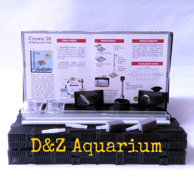 Undergravel UGF Gravel FILTER Dasar AQUARIUM 60 Aquascape Akuarium