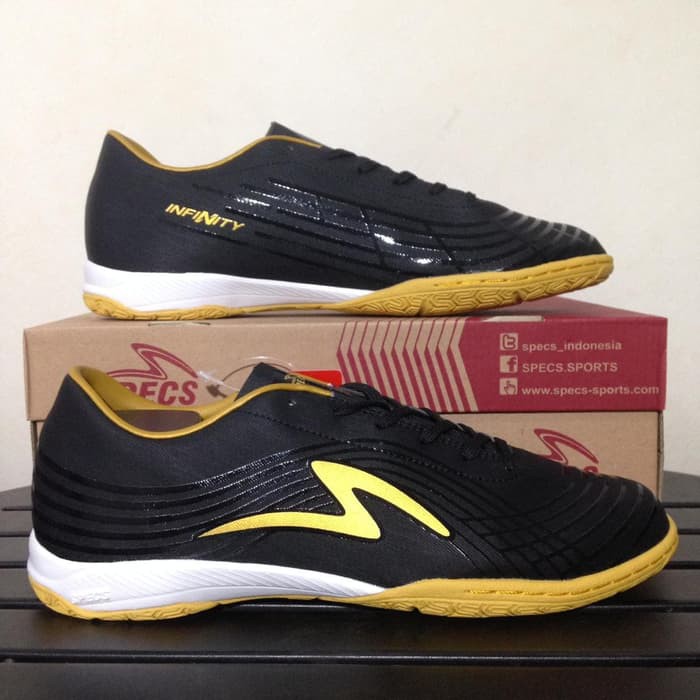 Sepatu Futsal Original Specs Accelerator Infinity 19 IN Black Gold